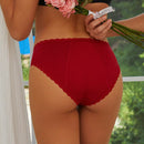 FINETOO 3 Piezas/set Bragas Menstruales De Encaje Con Estampado De Lunares Y Parche, Con Cintura Alta