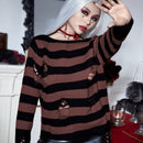 PUNK Jersey con patron de rayas desgarro