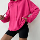 Cottnline sudadera con capucha de hombros caidos y cordon para otono e invierno