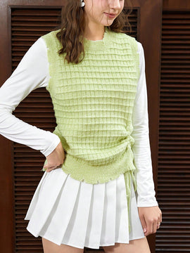 EZwear Chaleco de punto con cordon delantero