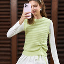EZwear Chaleco de punto con cordon delantero