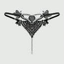 ROMWE Fairycore Ropa Interior Femenina Encaje Con Diseno Trasero En T Hueco