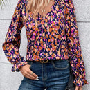 Frenchy Blusa con estampado con cordon trasero de manga amplia