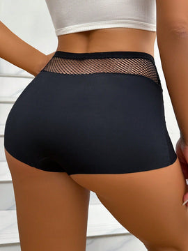 Boxers Cortos De Red Para Mujer Con Inserciones