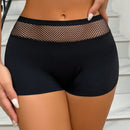 Boxers Cortos De Red Para Mujer Con Inserciones