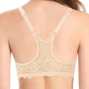 Sujetador De Encaje De Cierre Frontal Para Mujer Con Realce Y Almohadilla, Ropa Interior De Encaje Floral En T Para La Espalda