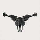 ROMWE Fairycore Tanga Adornada Con Encaje Y Forma De Mariposa Para Mujer