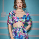 Alice McCall Blusa Corta Con Estampado Floral Y Busto Fruncido