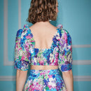 Alice McCall Blusa Corta Con Estampado Floral Y Busto Fruncido