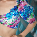 Alice McCall Blusa Corta Con Estampado Floral Y Busto Fruncido