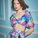 Alice McCall Blusa Corta Con Estampado Floral Y Busto Fruncido