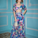 Alice McCall Blusa Corta Con Estampado Floral Y Busto Fruncido