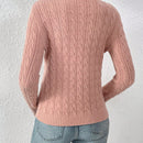 Frenchy Jersey cuello alto tejido de cable