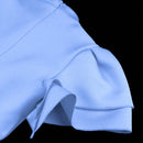 Vestido de cuello alto de manga farol con abertura trasera