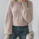 Prive Jersey unicolor cuello alto de manga raglan