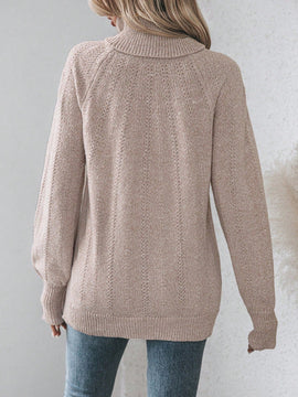 Prive Jersey unicolor cuello alto de manga raglan