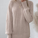 Prive Jersey unicolor cuello alto de manga raglan