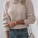 Prive Jersey unicolor cuello alto de manga raglan