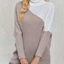 LUNE Jersey De Cuello Alto Y Mangas Murcielago Con Bloqueo De Color