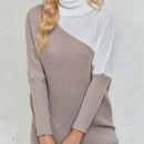 LUNE Jersey De Cuello Alto Y Mangas Murcielago Con Bloqueo De Color