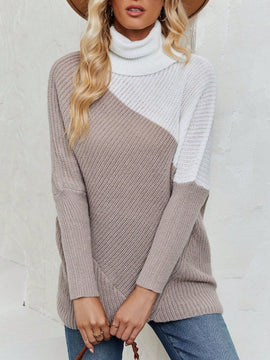 LUNE Jersey De Cuello Alto Y Mangas Murcielago Con Bloqueo De Color