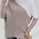 LUNE Jersey De Cuello Alto Y Mangas Murcielago Con Bloqueo De Color