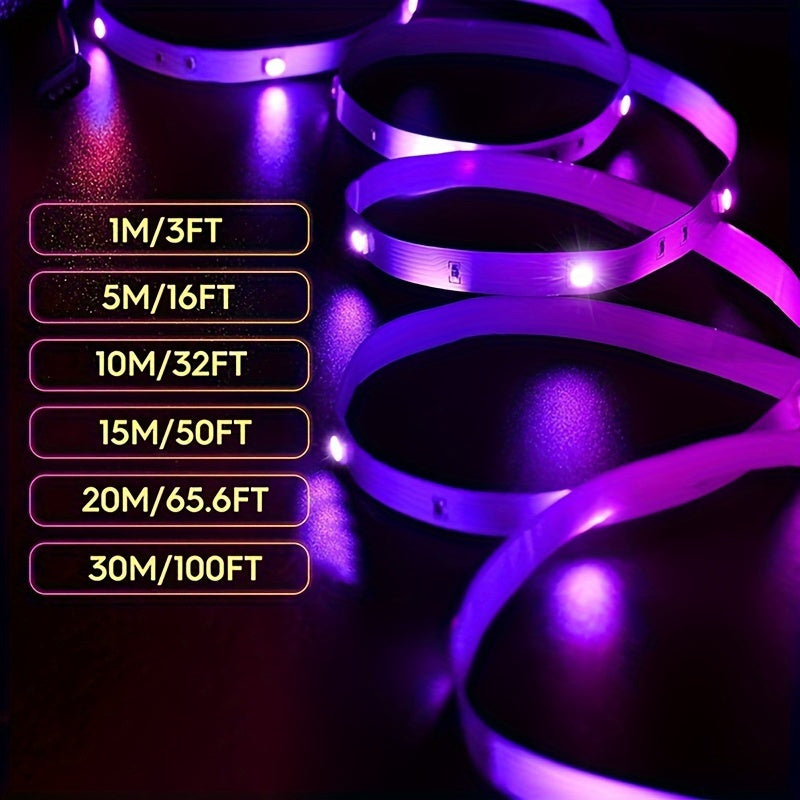 Tira de luces LED - tamaños (1m/3m/5m/10m/20m) - ¡Transforma Tu Sala De Estar En Un Mágico ambiente colorido!