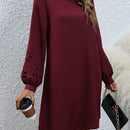 Vestido tunico con abertura de manga farol