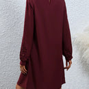 Vestido tunico con abertura de manga farol
