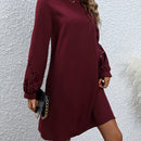 Vestido tunico con abertura de manga farol