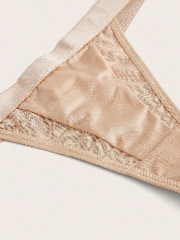Leisure Tanga unicolor de malla