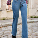 Frenchy Jeans de pierna amplia con parche de bolsillo