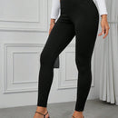 Clasi pantalones pitillo de cintura alta con detalle de botones, alta elasticidad