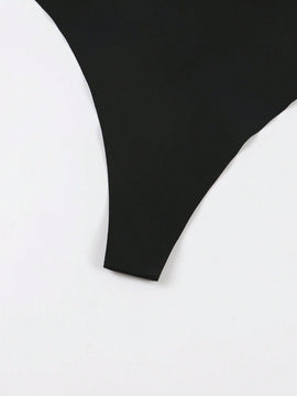 3 Piezas Tanga Sin Costuras De Cintura Baja Para Mujer Para Uso Casual