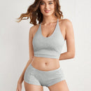 Tangas Tipo Boyshorts De Punto De Color Liso Para Mujer