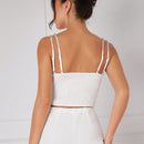 Enchnt Top Plisado De Camisola De Piedras Preciosas Para Mujer