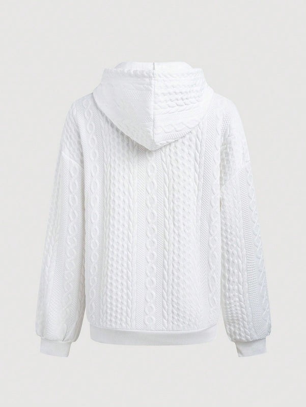 Lune sudadera con capucha texturizada para mujer