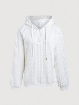 Lune sudadera con capucha texturizada para mujer
