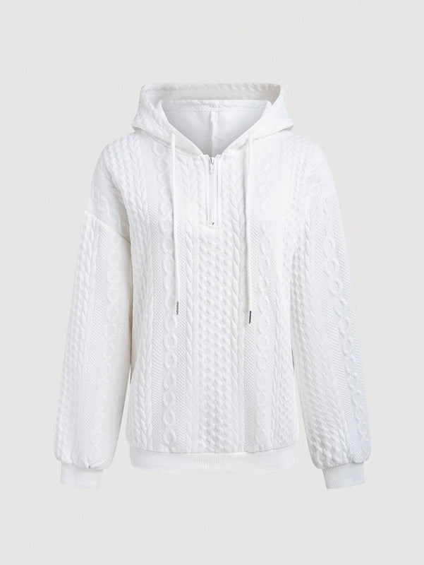 Lune sudadera con capucha texturizada para mujer