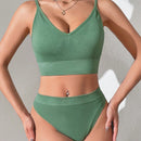 Conjunto De Ropa Interior De Mujer De Color Solido