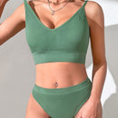 Conjunto De Ropa Interior De Mujer De Color Solido