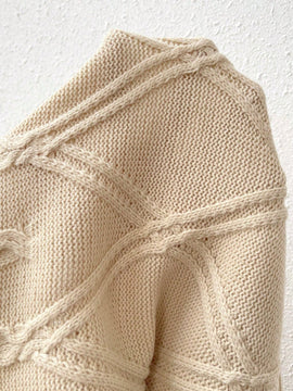 Frenchy Chaleco de punto de cuello alto tejido de cable