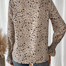 LUNE Blusa con estampado floral de manga con volante