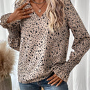 LUNE Blusa con estampado floral de manga con volante