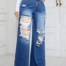 Essnce Jeans Acampanados Desgastados Y Desgastados Para Mujer