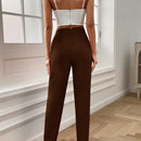 Pantalones solidos con corte conico