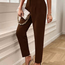 Pantalones solidos con corte conico