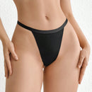 Leisure Tanga con cinta en contraste cintura unicolor