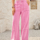 WYWH Jeans De Mezclilla Con Borde Deshilachado Para Mujer