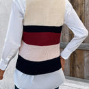 Frenchy Chaleco Sueter Con Bloques De Color (camisa No Incluida)